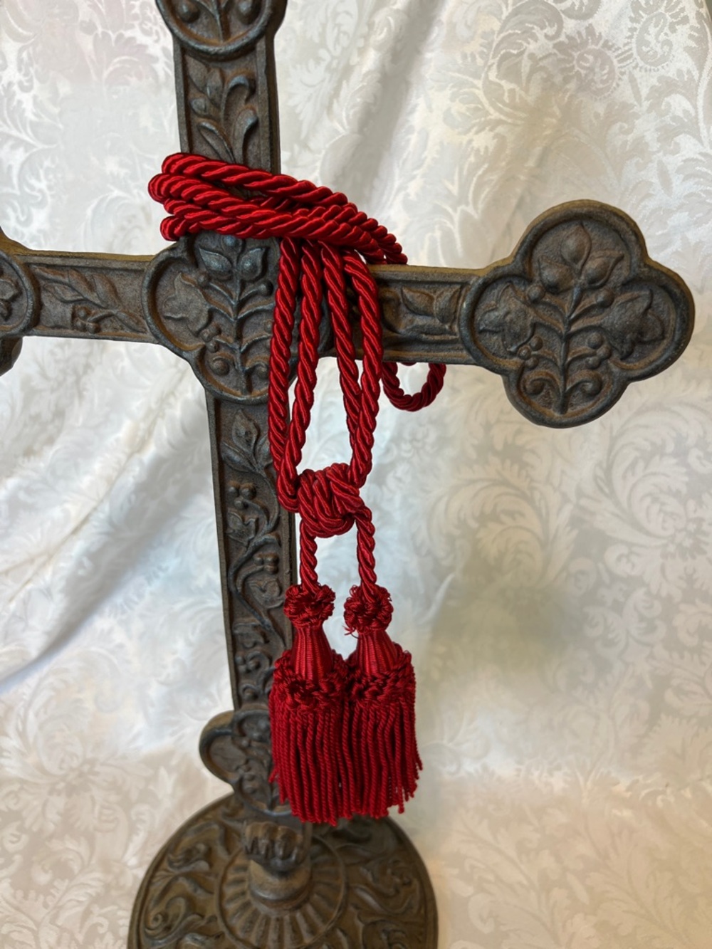 Two Decorative Red Tassels - Elegant Drapery Accent